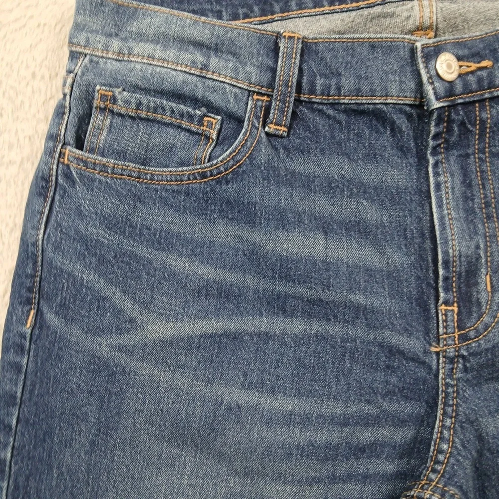 Old Navy Wow Boyfriend Jeans Womens 12 Mid-Rise Medium Wash Straight‎ Denim EUC